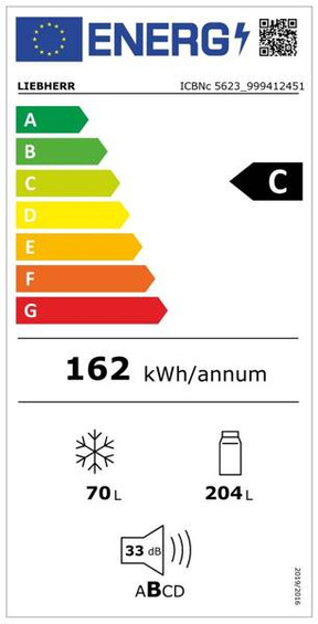 Chłodziarko-zamrażarka Liebherr ICBNc 5623 Plus BioFresh NoFrost wys. 194 cm 