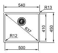 Zlew Franke Box BXX 210/110-50 127.0453.656