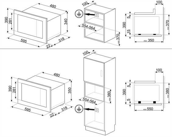 Kuchenka mikrofalowa Smeg FMI120G