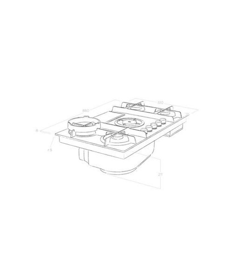 Płyta z okapem Elica NIKOLATESLA FLAME BL/F/88 PRF0147741A (pochłaniacz) czarnypodstawka pod WOK KIT0160040 GRATIS!