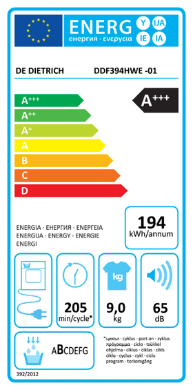 Wolnostojąca suszarka De Dietrich DDF394HWE
