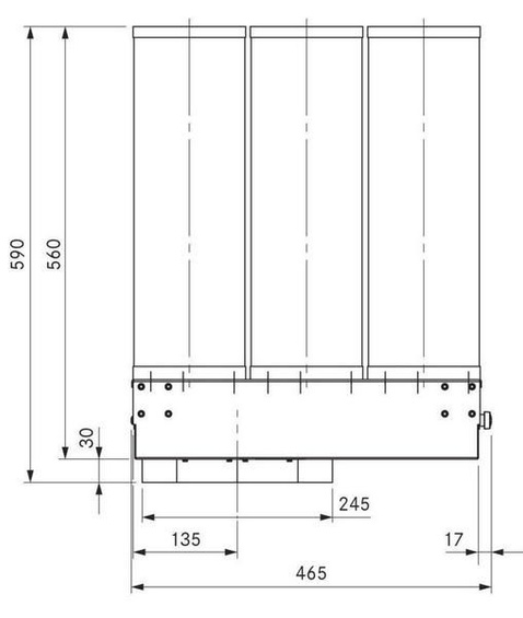 BORA ULB3X skrzynka filtra powietrza z trzema wkładami z węglem aktywnym EAN-Code:4251731200337