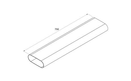 BORA EFS750/1 Ecotube płaski kanał z mostkiem 750mm (1szt.) EAN-Code:4260326375350