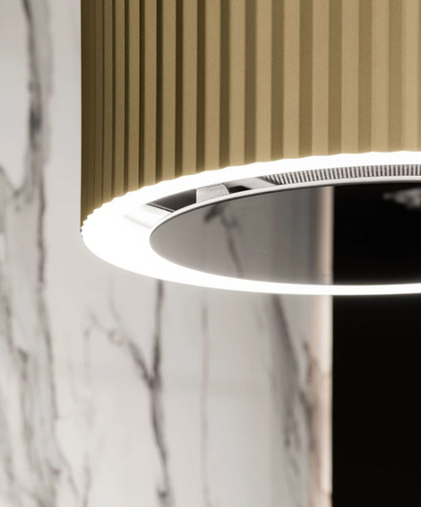 Okap wyspowy Ciarko Design MONOGRAM W WHITE pochłaniacz