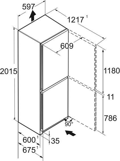 Wolnostojąca chłodziarko-zamrażarka Liebherr CBNdgc 5723 Plus BioFresh NoFrost
