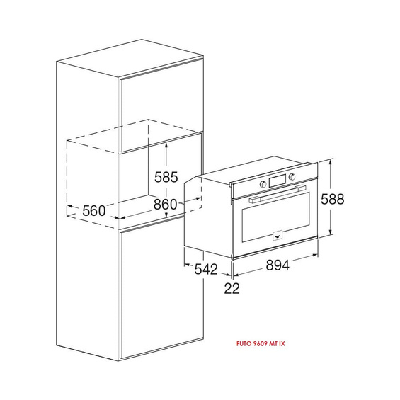 Piekarnik Fulgor Milano FUTO 9609 MT IX