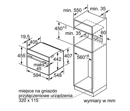 Piekarnik kompaktowy do zabudowy Bosch CBG7341B1 czarny
