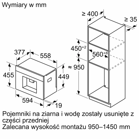 Automatyczny ekspres do kawy do zabudowy Bosch CTL7181B0 czarny