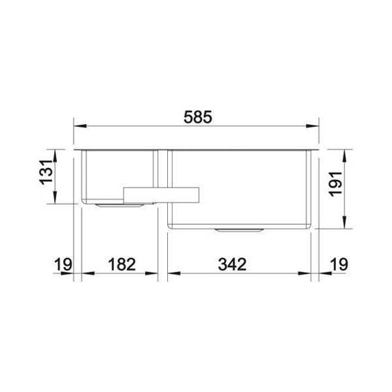 BLANCO CLARON 340/180-U stal polerowana lewa, InFino