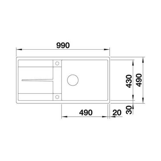 BLANCO METRA XL 6 S-F Silgranit antracyt odwracalny, korek auto.