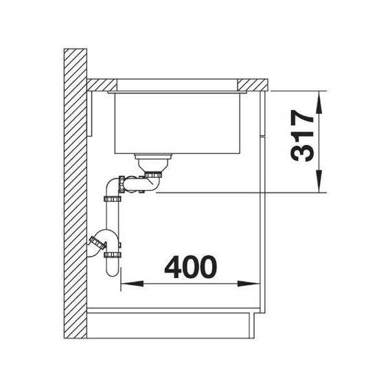 BLANCO SUBLINE 430/270-U Silgranit kawowy lewa, InFino