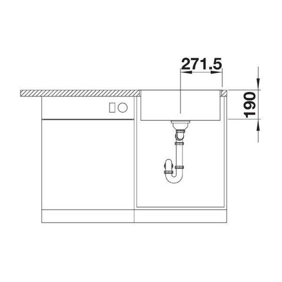 BLANCO SUBLINE 500-IF/A SteelFrame Silgranit antracyt, InFino