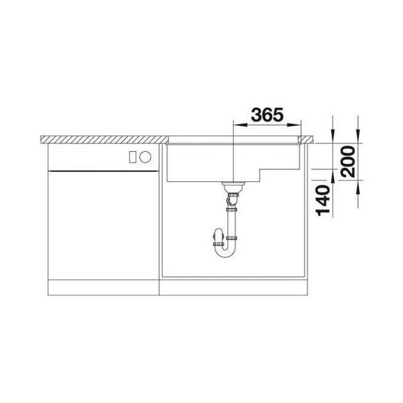 BLANCO SUBLINE 700-U Level Silgranit antracyt, InFino