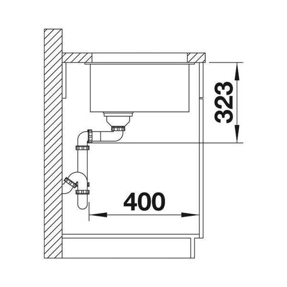 BLANCO SUBLINE 700-U Level Silgranit antracyt, InFino