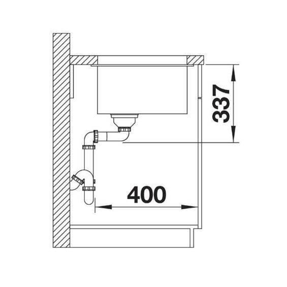 BLANCO SUBLINE 800-U Silgranit antracyt, InFino