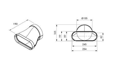 BORA EFRG/1 Ecotube przejście płaskie okrągłe proste wraz z materiałem uszczelniającym (1szt.) EAN-Code:4260326375640 