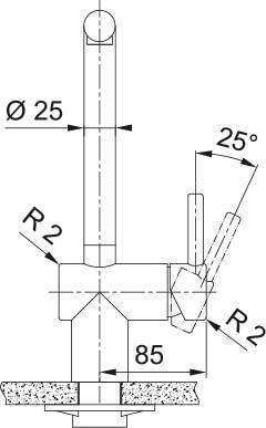 Bateria Franke Atlas Neo M pull-out  Antracyt 115.0628.210