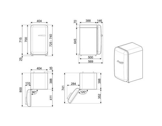 Chłodziarka wolnostojąca Smeg 50’s Style FAB5LDUJ5