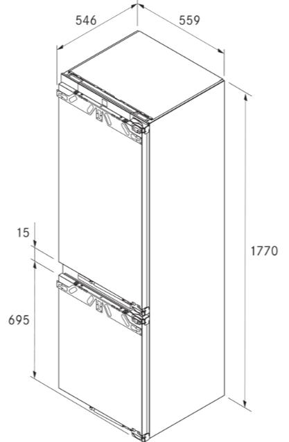 Chłodziarko-zamrażarka Bora Cool-Combi C178KG