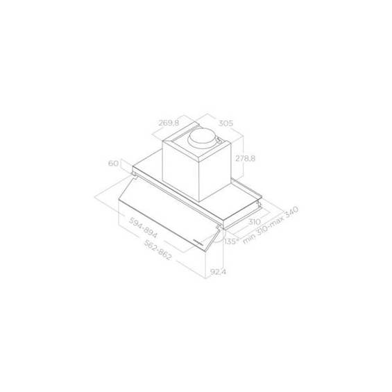 Okap Elica BOXIN NO DRIP IX/A/90 inox PRF0156613A wyciąg