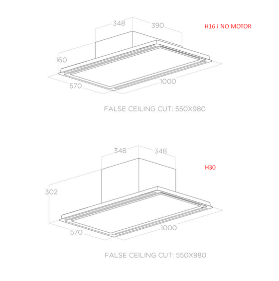 Okap Elica HILIGHT-X H16 BL MAT/A/100 PRF0173443A wyciąg