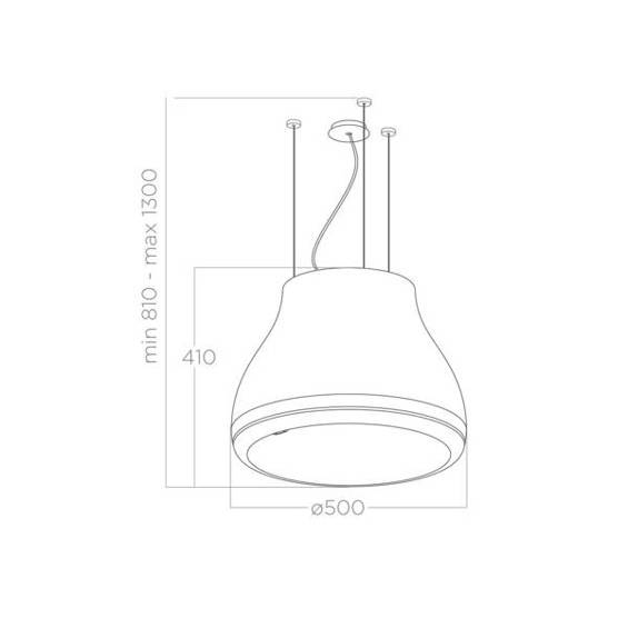 Okap Elica SHINING CAST IRON/F/50 Metal z efektem żeliwa PRF0120590A