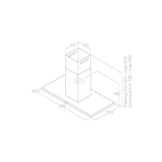 Okap Elica THIN ISLAND IX/A/120 inox PRF0144973 wyciąg