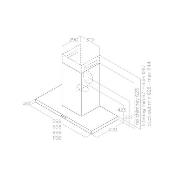 Okap Elica THIN IX/A/90 inox PRF0144969 wyciąg