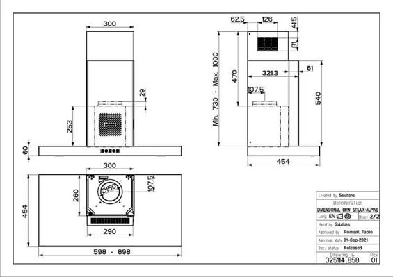 Okap Faber AIR HUB STILO GLASS COMFORT SAN 90 325.0656.897