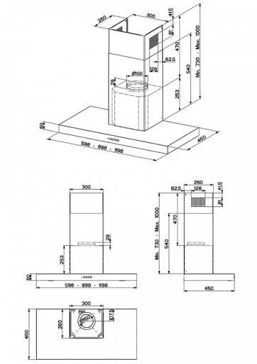 Okap Faber STILO COMFORT BK MATT 120 325.0618.787