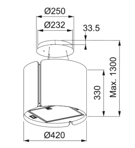 Okap Franke FSMS F42 BK MATT 345.0654.933