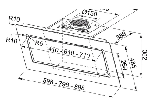 Okap Franke FSMS F42 BK MATT 345.0654.933