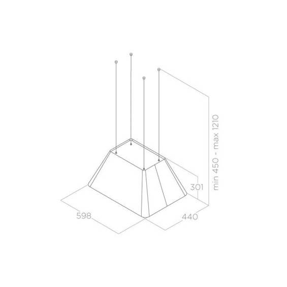 Okap IKONA IKONA LIGHT WH/F/60 biały PRF0165083 pochłaniacz