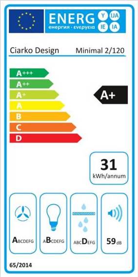 Okap wyspowy Ciarko Minimal 2 Czarny 120 cm wyciąg