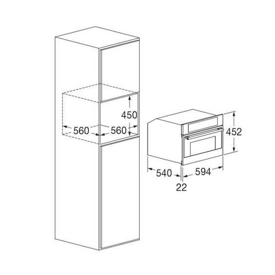 Parownica kompaktowa Fulgor Milano FCSO 4510 TEM X