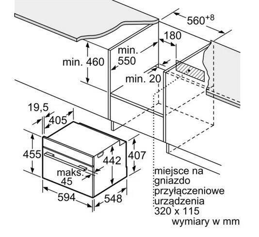 Piekarnik Siemens do zabudowy z mikrofalą CM724G1B1