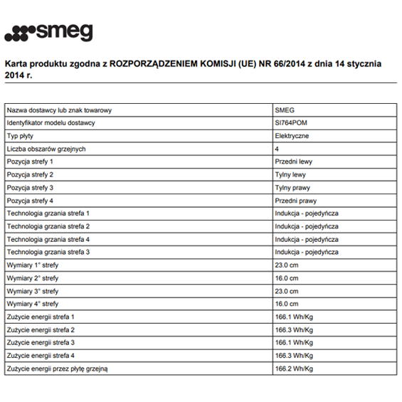 Płyta Smeg SI764POM