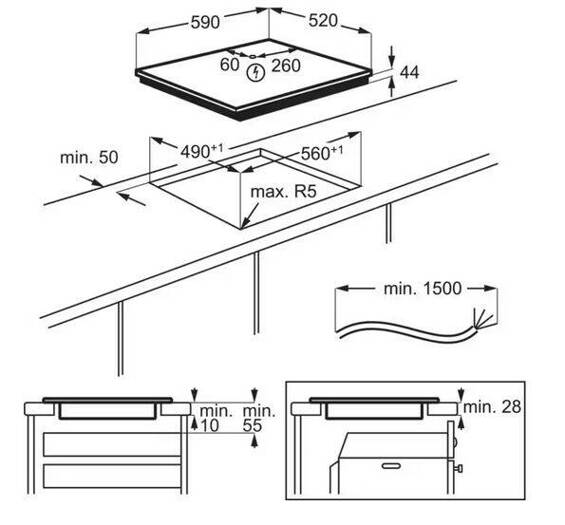 Płyta indukcyjna 600 Flex Bridge SLIM-FIT Electrolux EIV64453 60 cm