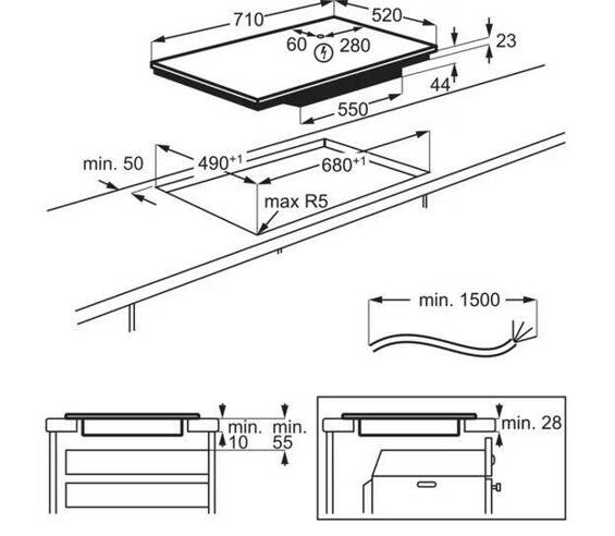 Płyta indukcyjna 800 Sense Boil+Fry SLIM-FIT Electrolux EIS77453 68 cm