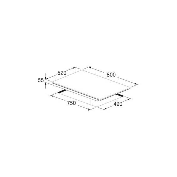 Płyta indukcyjna Fulgor Milano FCH 804 ID TS BK 80 cm