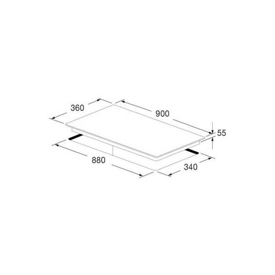 Płyta indukcyjna Fulgor Milano FCHL 904 ID TS BK 90 cm