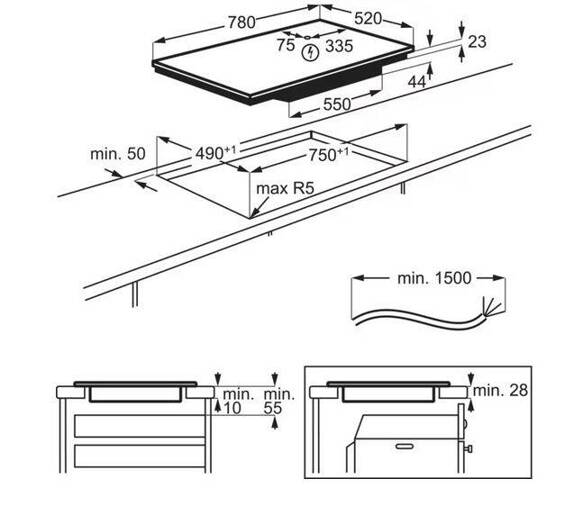 Płyta indukcyjna SenseBoil 700 SLIM-FIT Electrolux EIS82453 80 cm