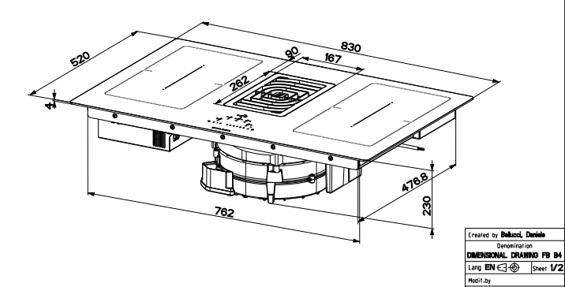 Płyta z wbudowanym okapem Faber GALILEO SMART BK GLASS 83 340.0577.694