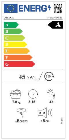 Pralka wolnostojąca Gorenje WNHEI74SAS/PL
