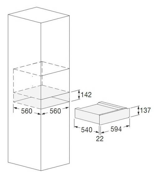 Szuflada grzewcza Fulgor Milano FWD 150 BK