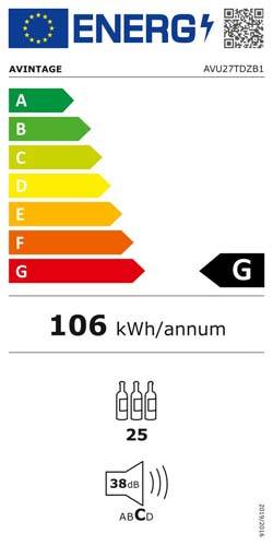 Winiarka do zabudowy Avintage AVU27TDZB1