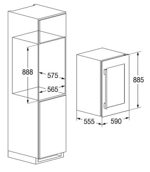 Winiarka do zabudowy Fulgor Milano FWC 8800 TC BKX