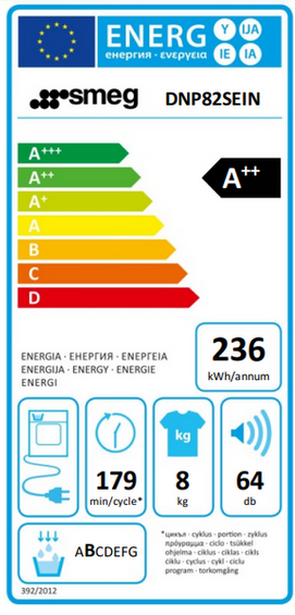 Wolnostojąca suszarka Smeg DNP82SEIN