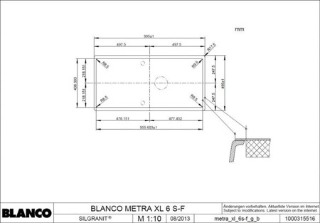 Zlew BLANCO METRA XL 6 S-F 519157 (Silgranit kawowy  PuraDur II z korkiem aut. )