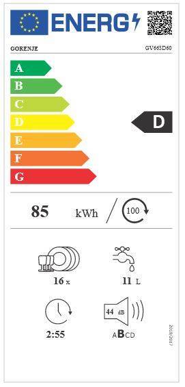 Zmywarka do zabudowy Gorenje GV663D60